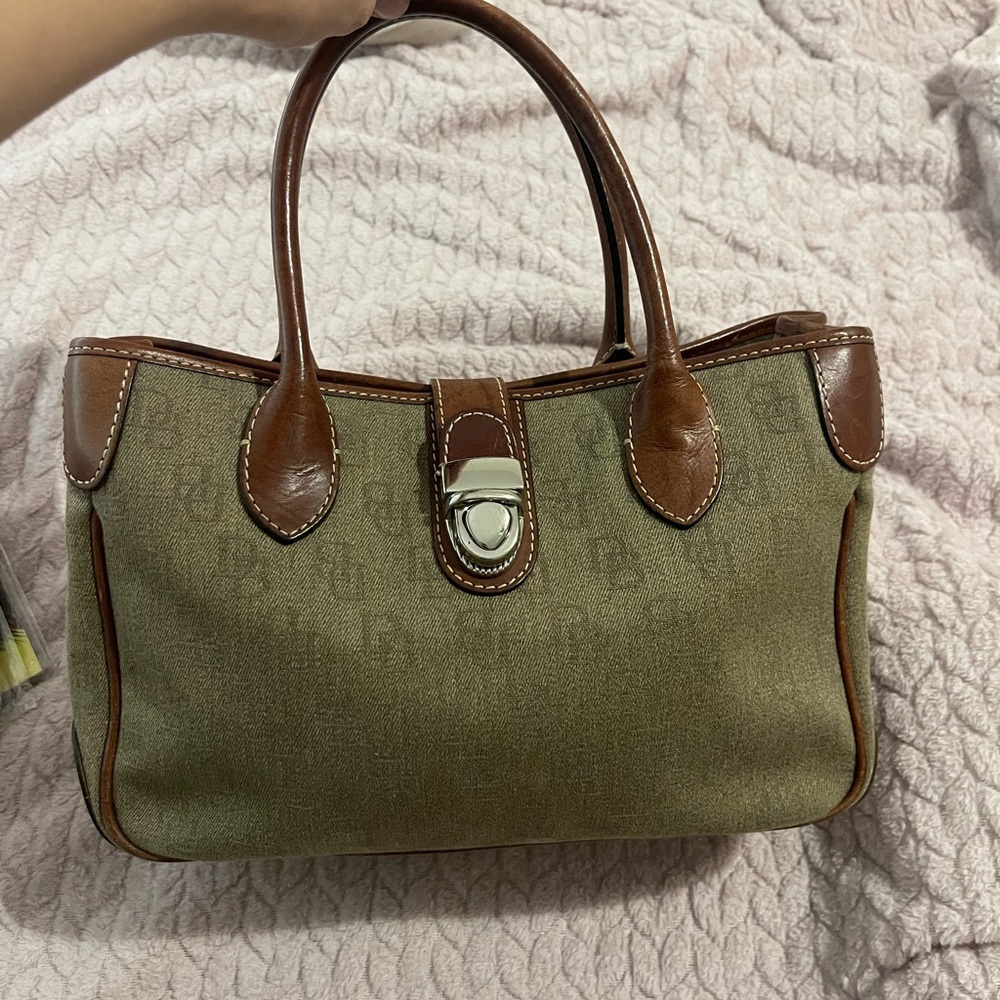 Dooney & Bourke Olive and Brown Tote